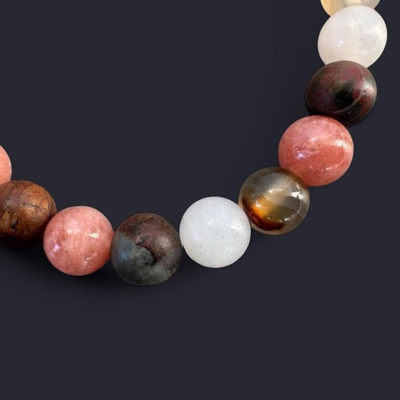 Mixed Gemstone Bead Bracelet 8mm - Picture 4 of 4